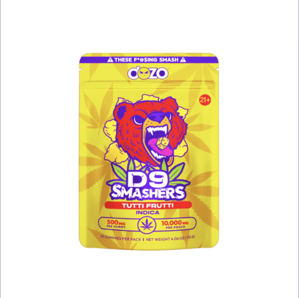 D9 Smasher Indica Gummies | Tutti Frutti 10,000MG Pouch