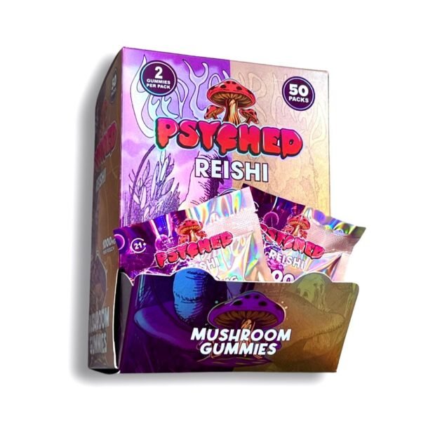 Psyched Reishi Mushroom Extract – Functional Wellness Gummies - 2 Gummies Per Pack